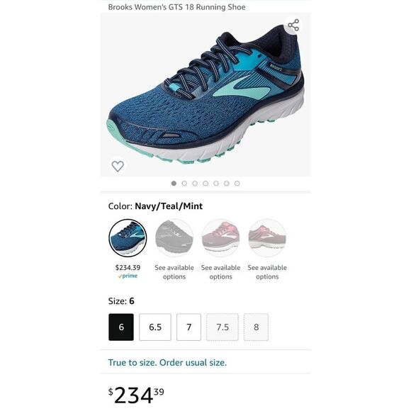 Brooks Adrenaline GTS 18 Road-Running Shoes Sneakers - 8.5 D (Wide) - Picture 14 of 14